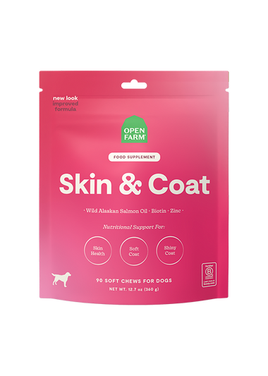 Skin & Coat Food Supplement Chews for Dogs