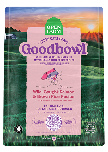 Goodbowl™ Wild-Caught Salmon & Brown Rice Cat Kibble