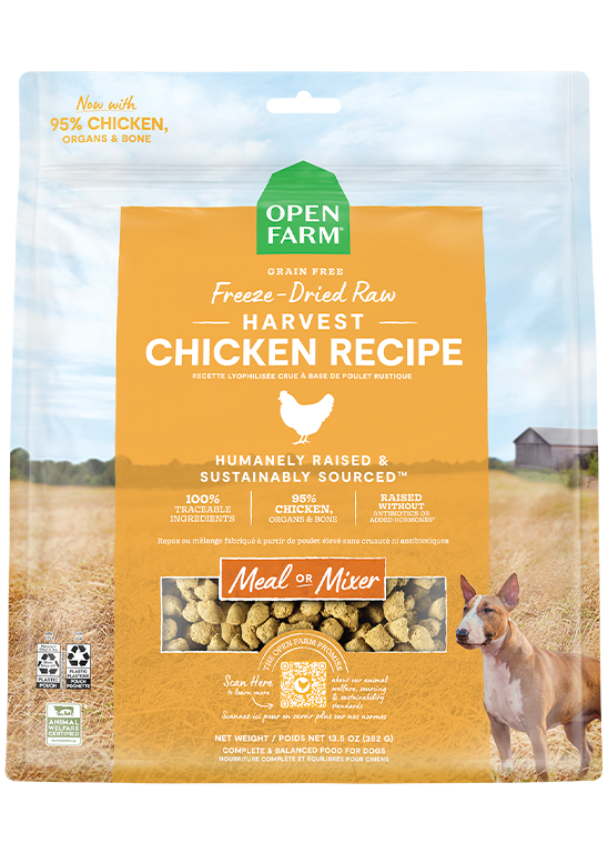 Open Farm Freeze Dried Raw Dog Food Harvest Chicken 3.5 oz