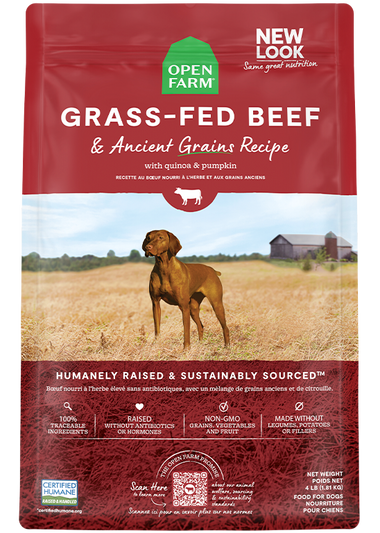 Grass-Fed Beef & Ancient Grains Dog Kibble