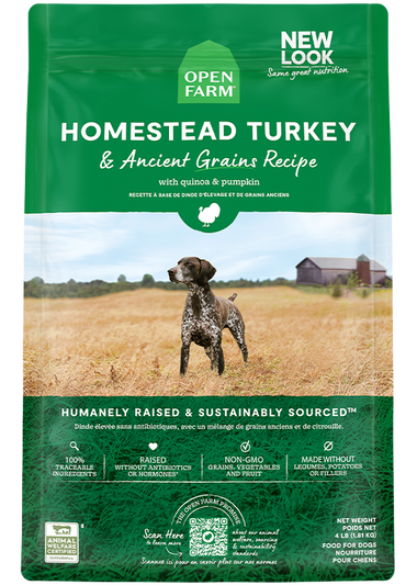 Homestead Turkey & Ancient Grains Dog Kibble