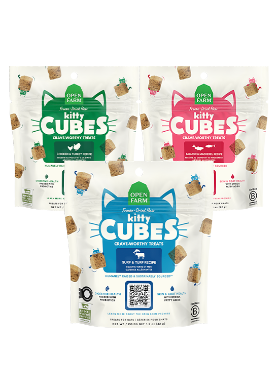 Kitty Cube Treats Variety Pack for Cats by Open Farm