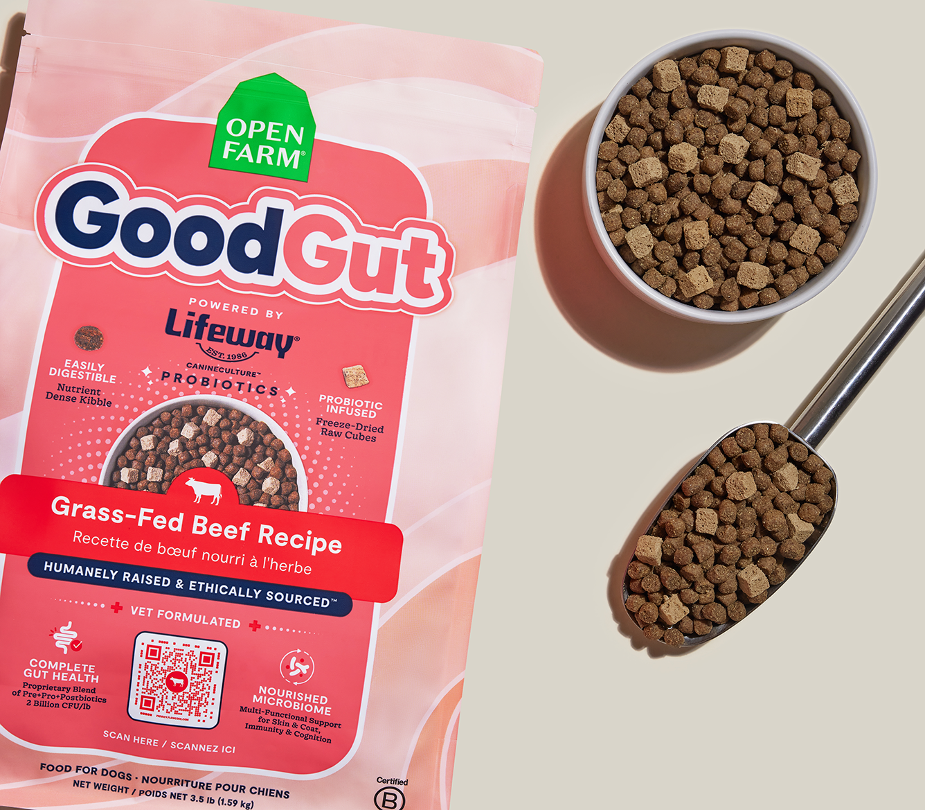 GoodGut Grass-Fed Beef Dog Kibble