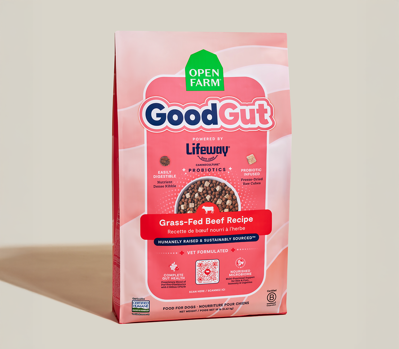 GoodGut Grass-Fed Beef Dog Kibble