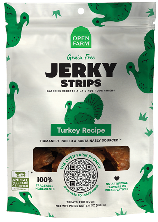 Grain-Free Turkey Jerky Strips by Open Farm