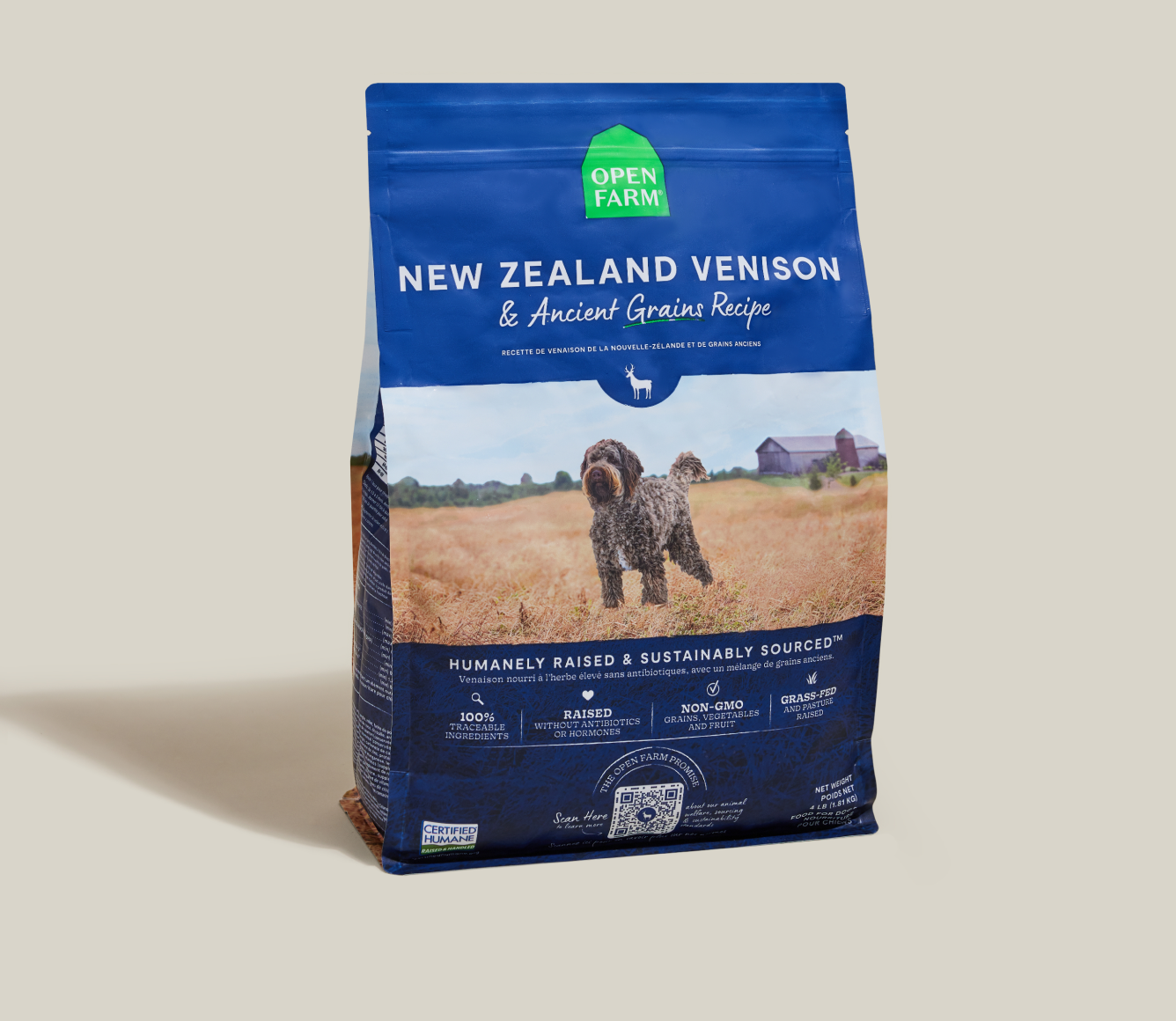New Zealand Venison Dog Food with Ancient Grains Open Farm