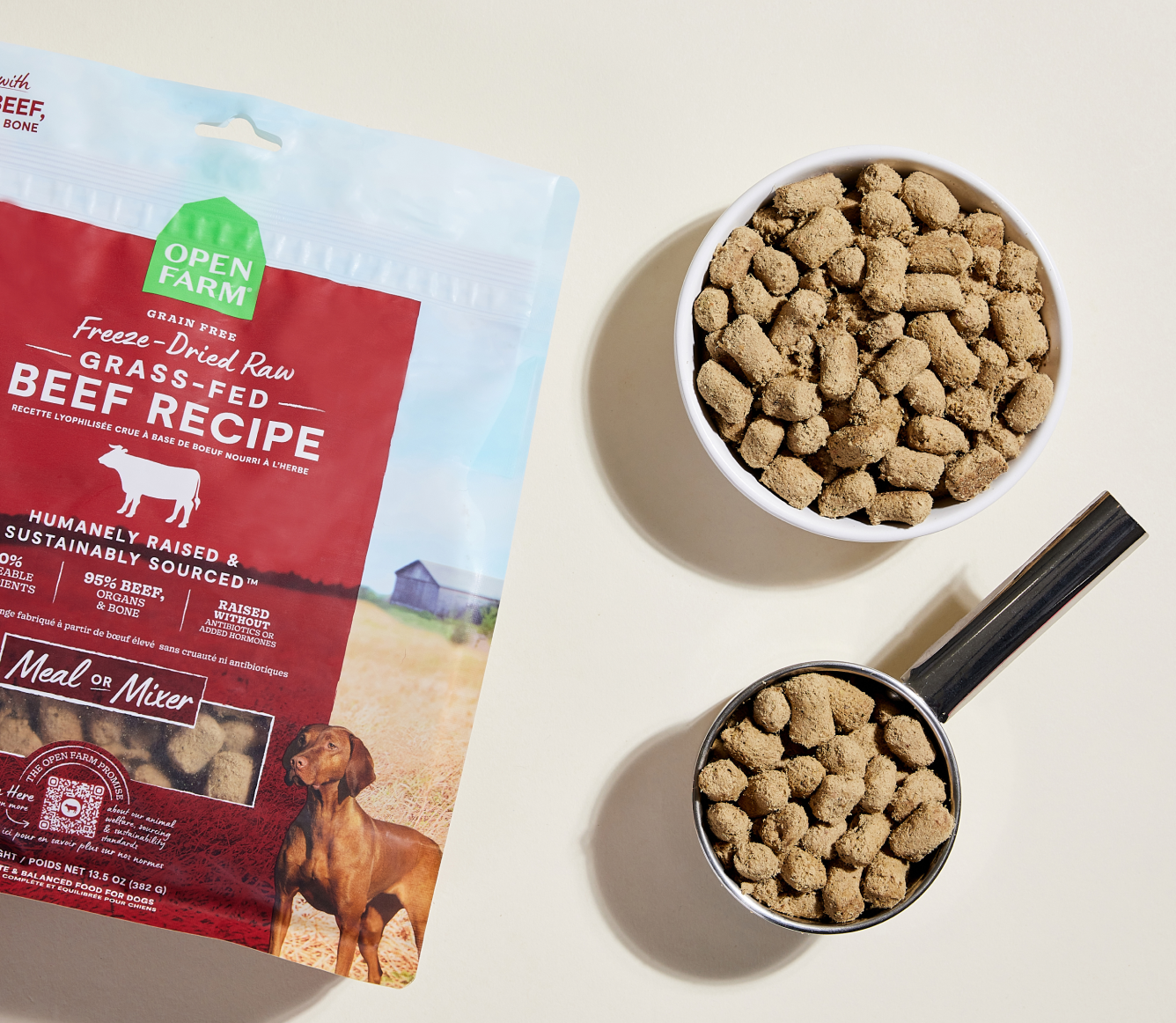 Grass-Fed Beef Freeze-Dried Raw Dog Food Topper Open Farm