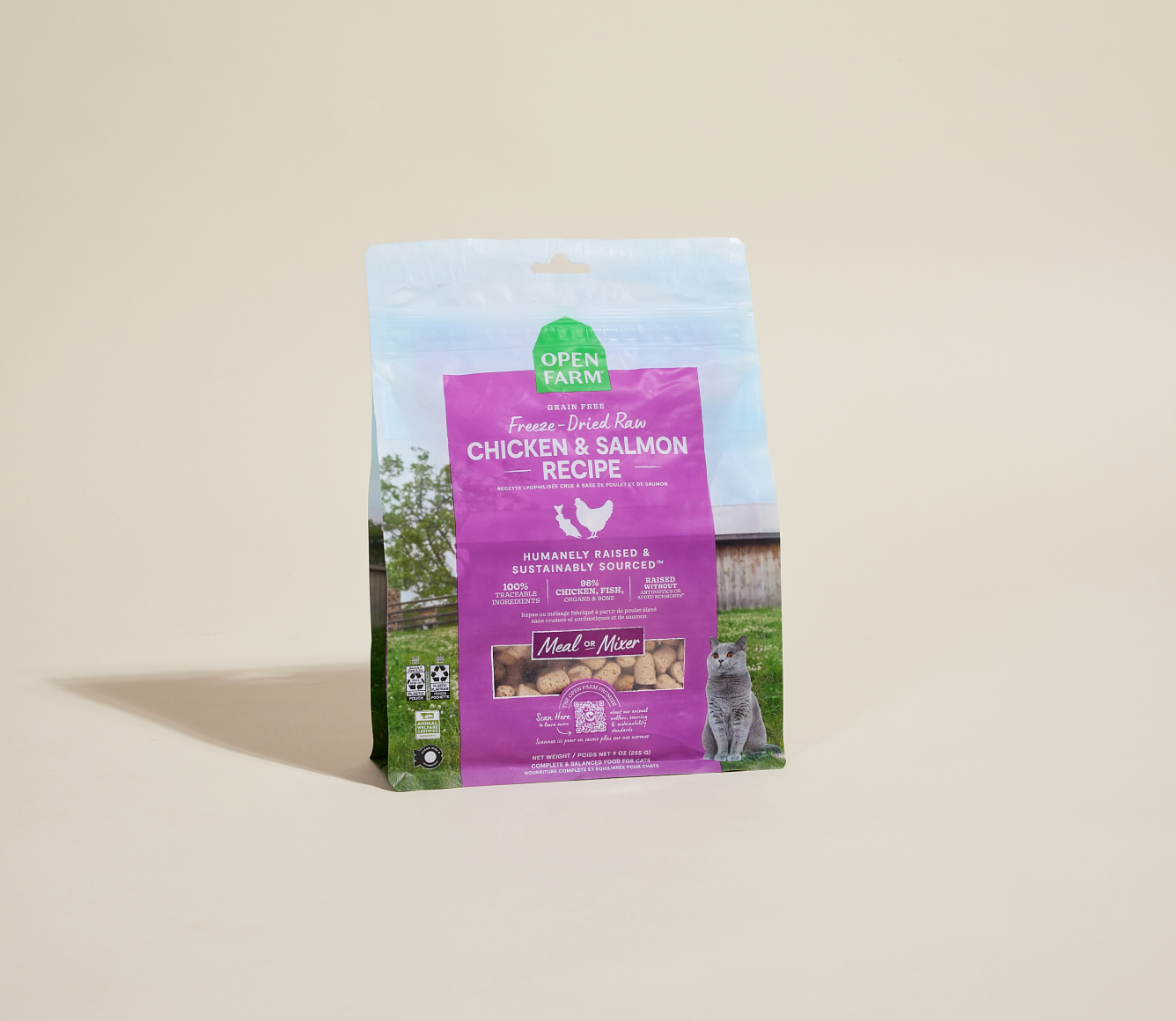 Open Farm Chicken & Salmon Freeze Dried Raw Morsels Cat Food