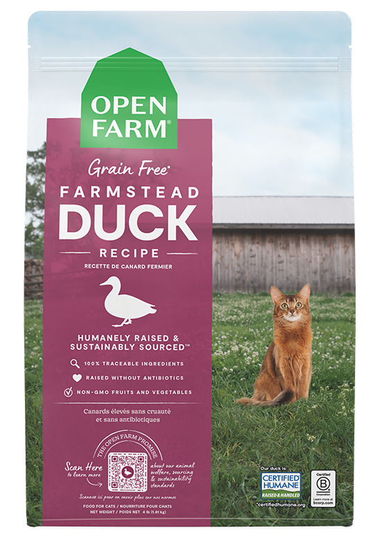 Farmstead Duck Grain-Free Cat Kibble by Open Farm