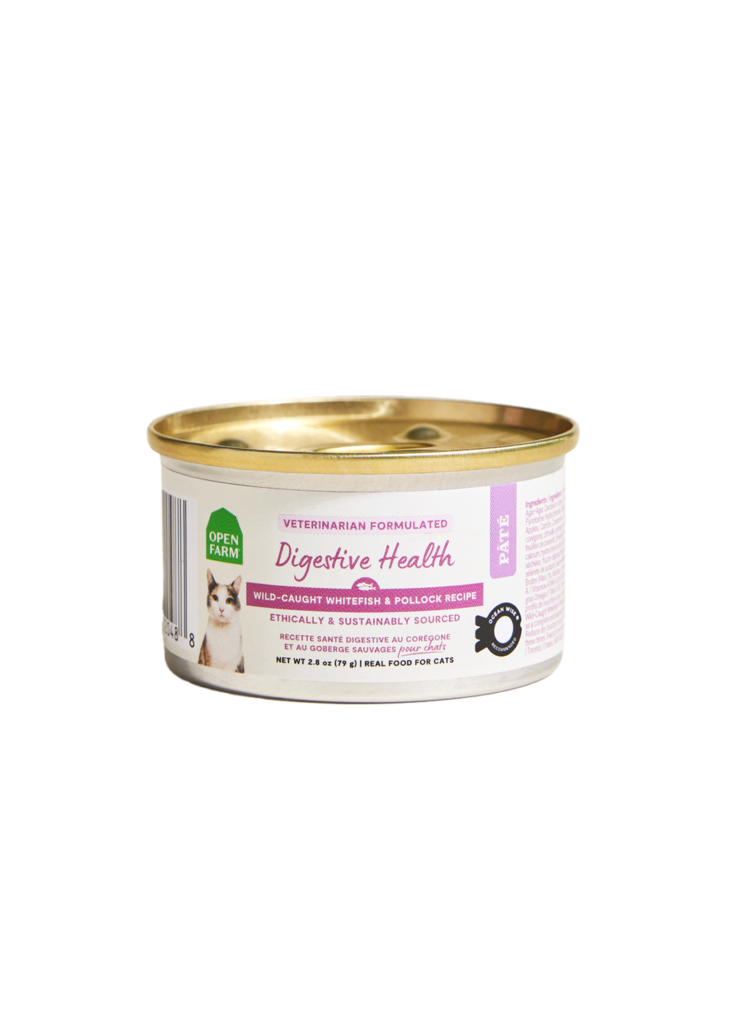 Wild-Caught Whitefish & Pollock Digestive Health Pâté for Cats by Open Farm