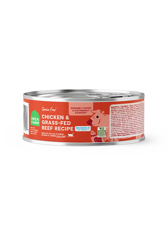 Chicken & Grass-Fed Beef Morsels in Gravy for Cats by Open Farm