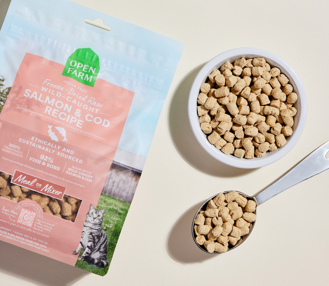 Cat Eat Cod Freeze-Dried Raw Salmon & Cod Cat Food - Open Farm