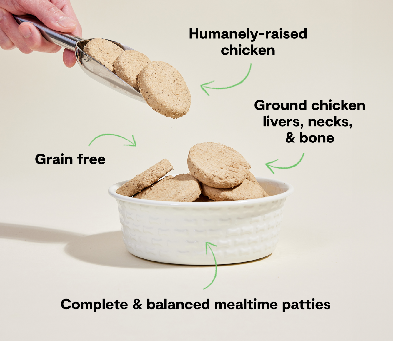Freeze-Dried Chicken Patties for Dogs Raw Dog Food Open Farm
