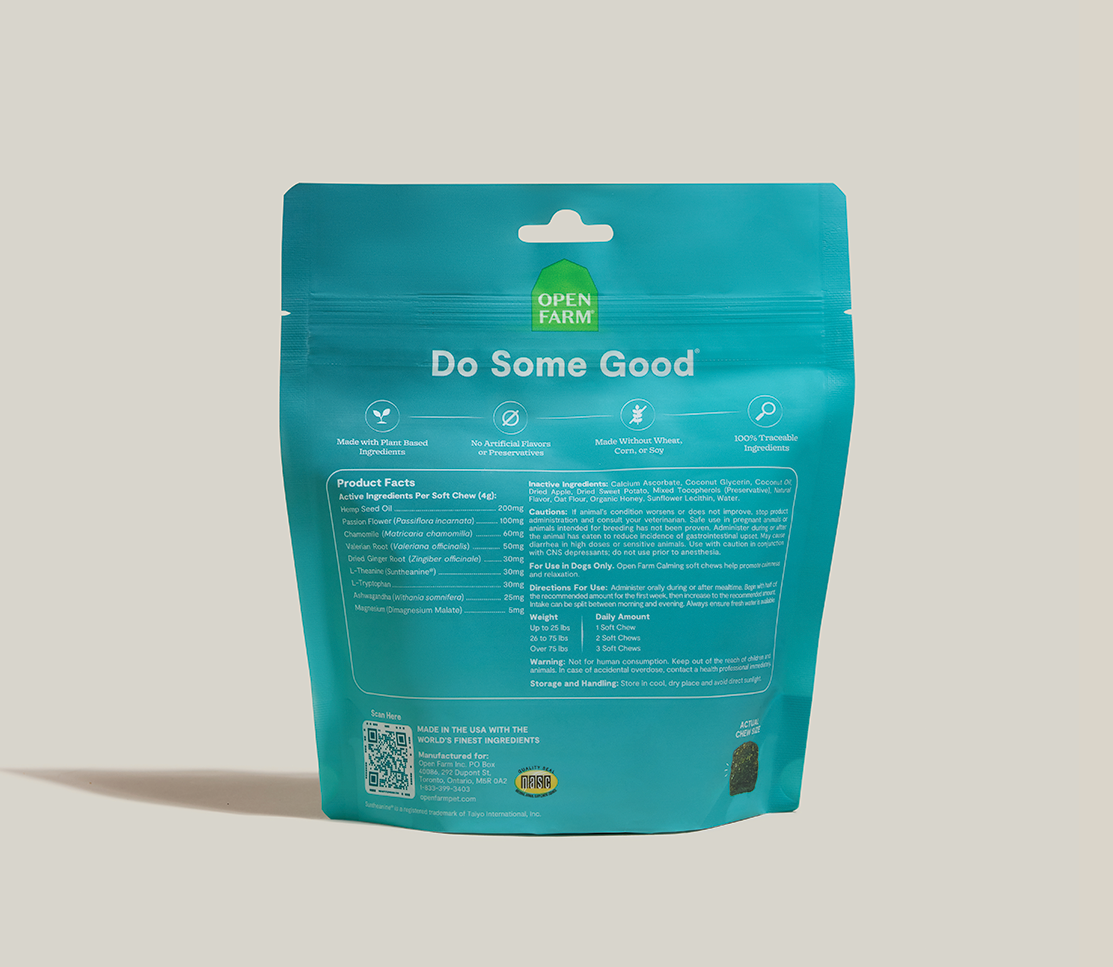 Calming Health Supplement Chews for Dogs