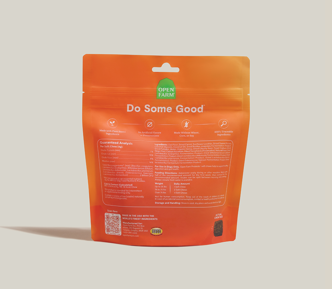 Probiotic Food Supplement Chews for Dogs