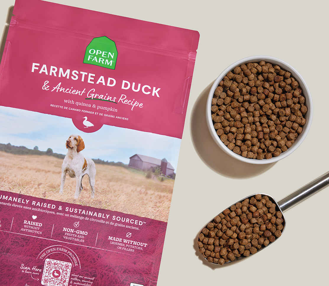 Farmstead Duck Ancient Grains Dog Kibble