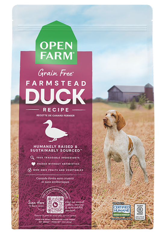 Farmstead Duck Grain-Free Dog Kibble by Open Farm