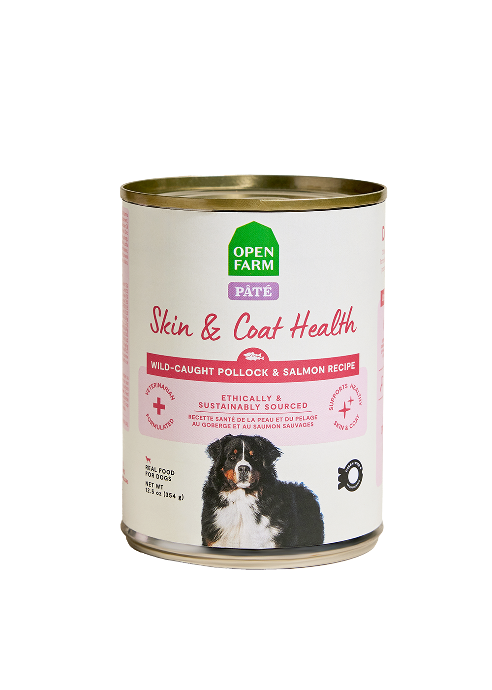 Wild-Caught Pollock & Salmon Skin & Coat Health Pâté for Dogs by Open Farm