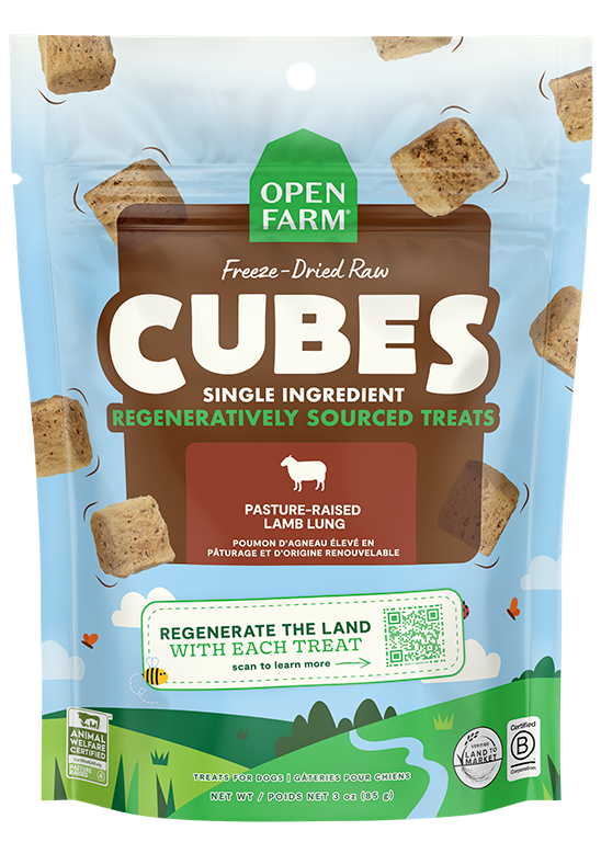 Freeze Dried Raw Regeneratively Sourced Lamb Lung Treat by Open Farm