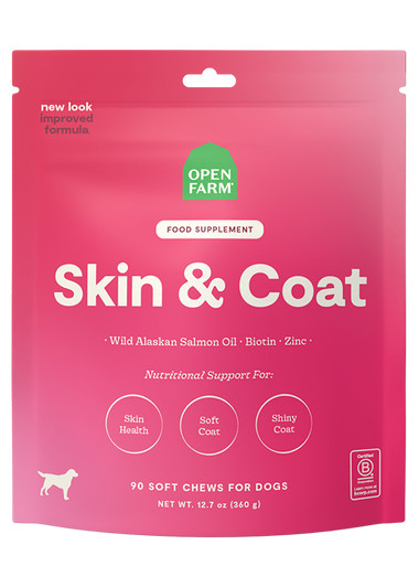 Skin & Coat Food Supplement Chews for Dogs