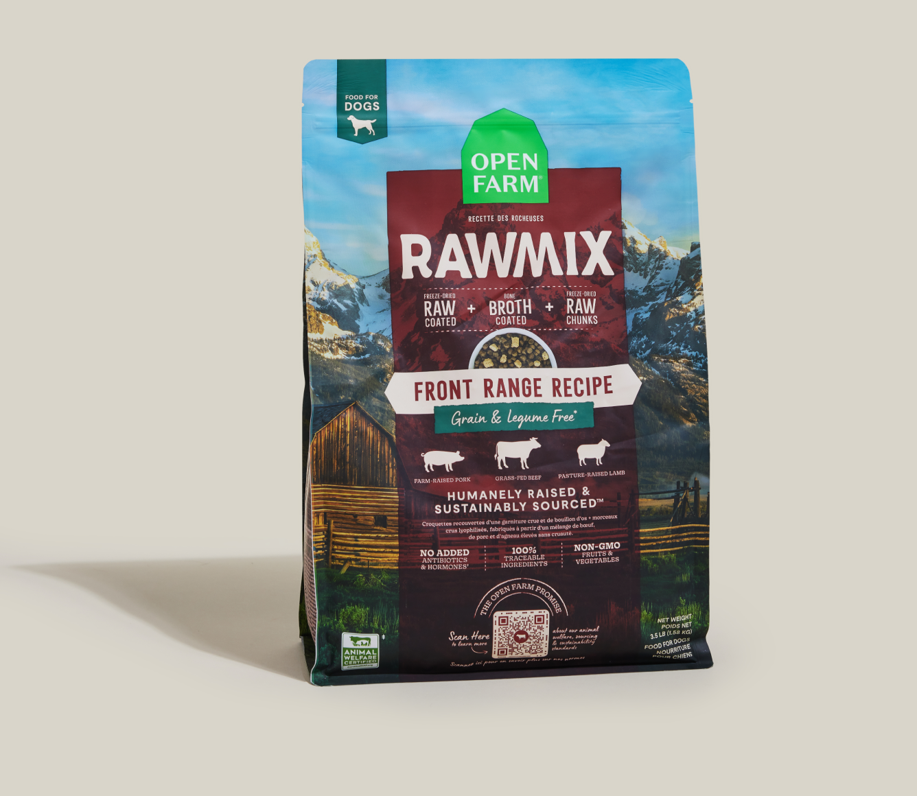 Front Range RawMix for Dogs Grain-Free Dog Food Open Farm
