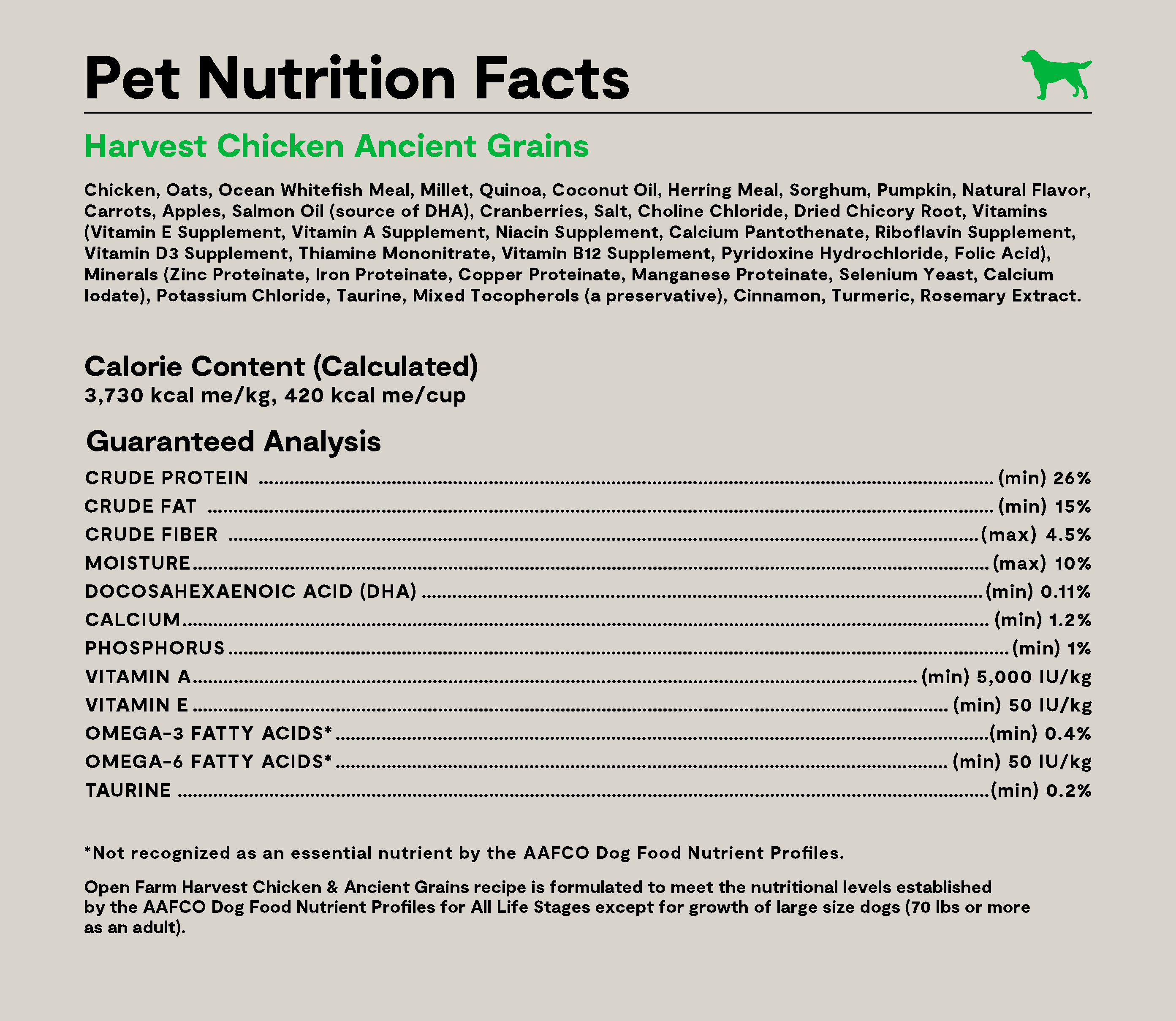Harvest Chicken & Ancient Grains Dog Kibble