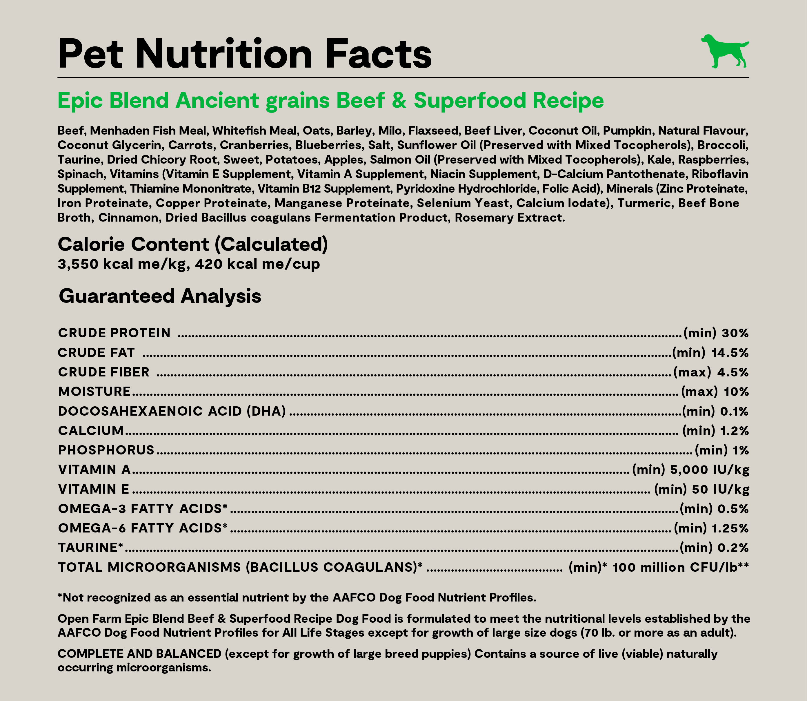 Epic Blend Beef & Superfood Dry Dog Food