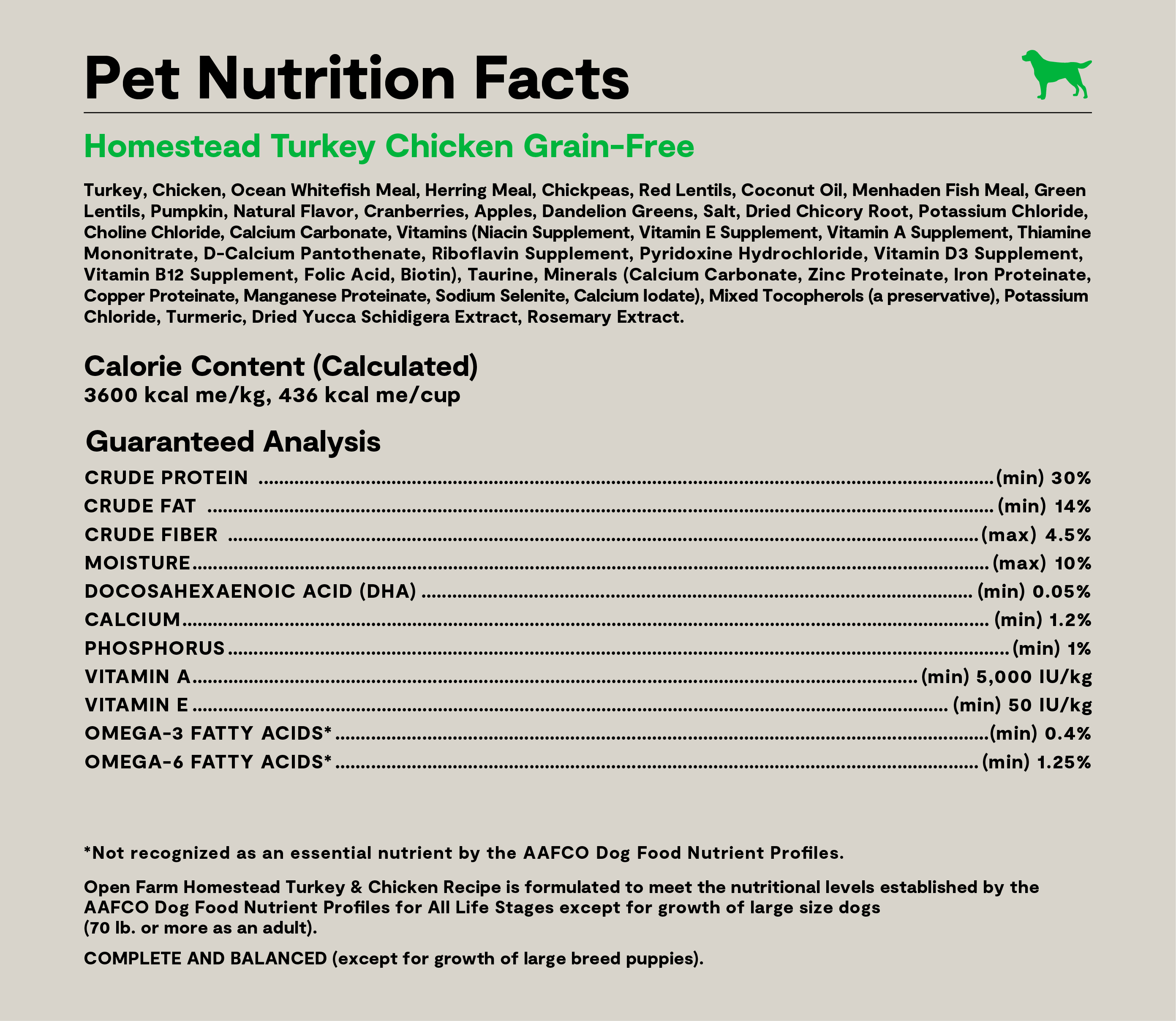 Homestead Turkey & Chicken Grain-Free Dog Kibble