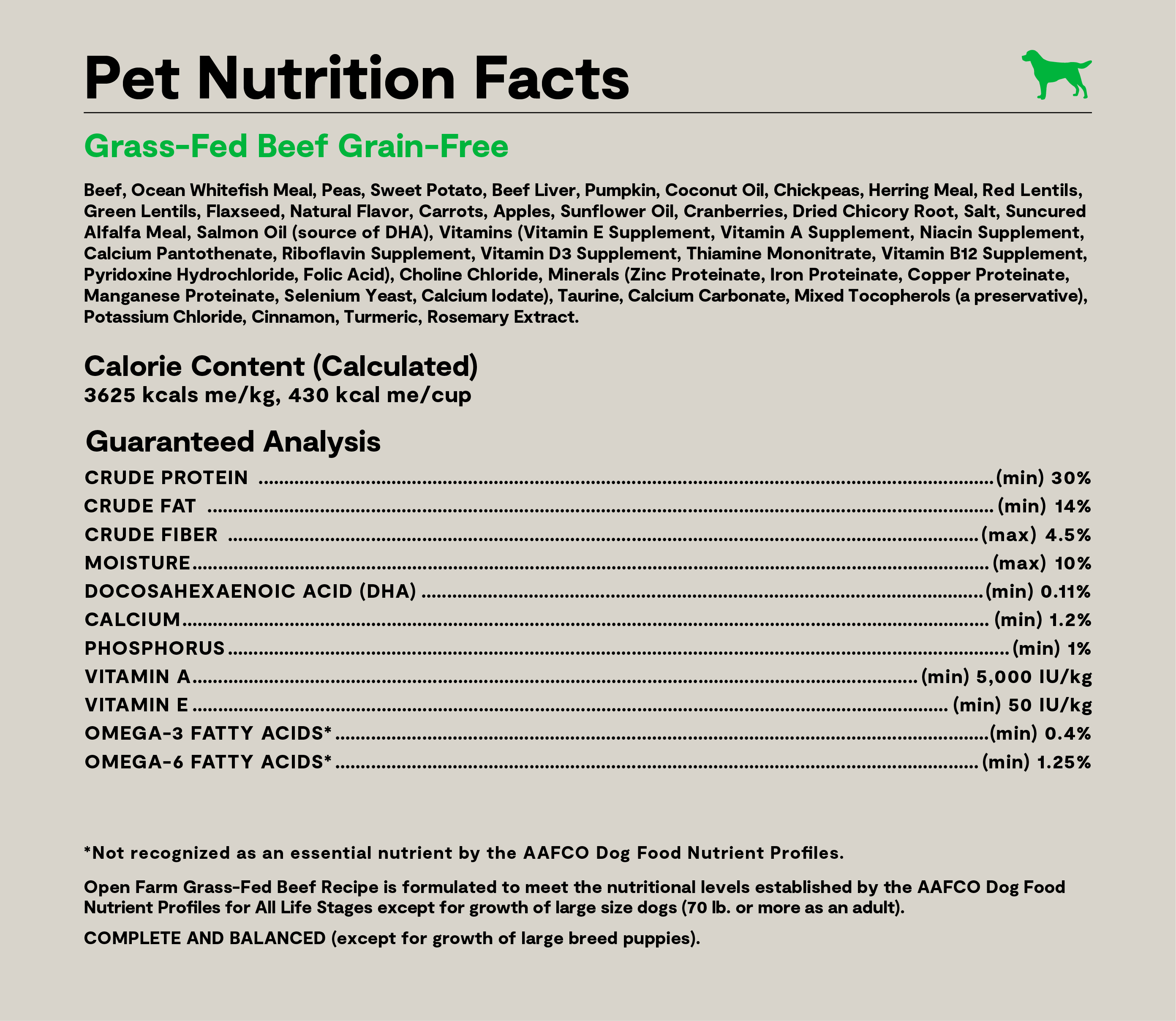 Grass-Fed Beef Grain-Free Dog Kibble