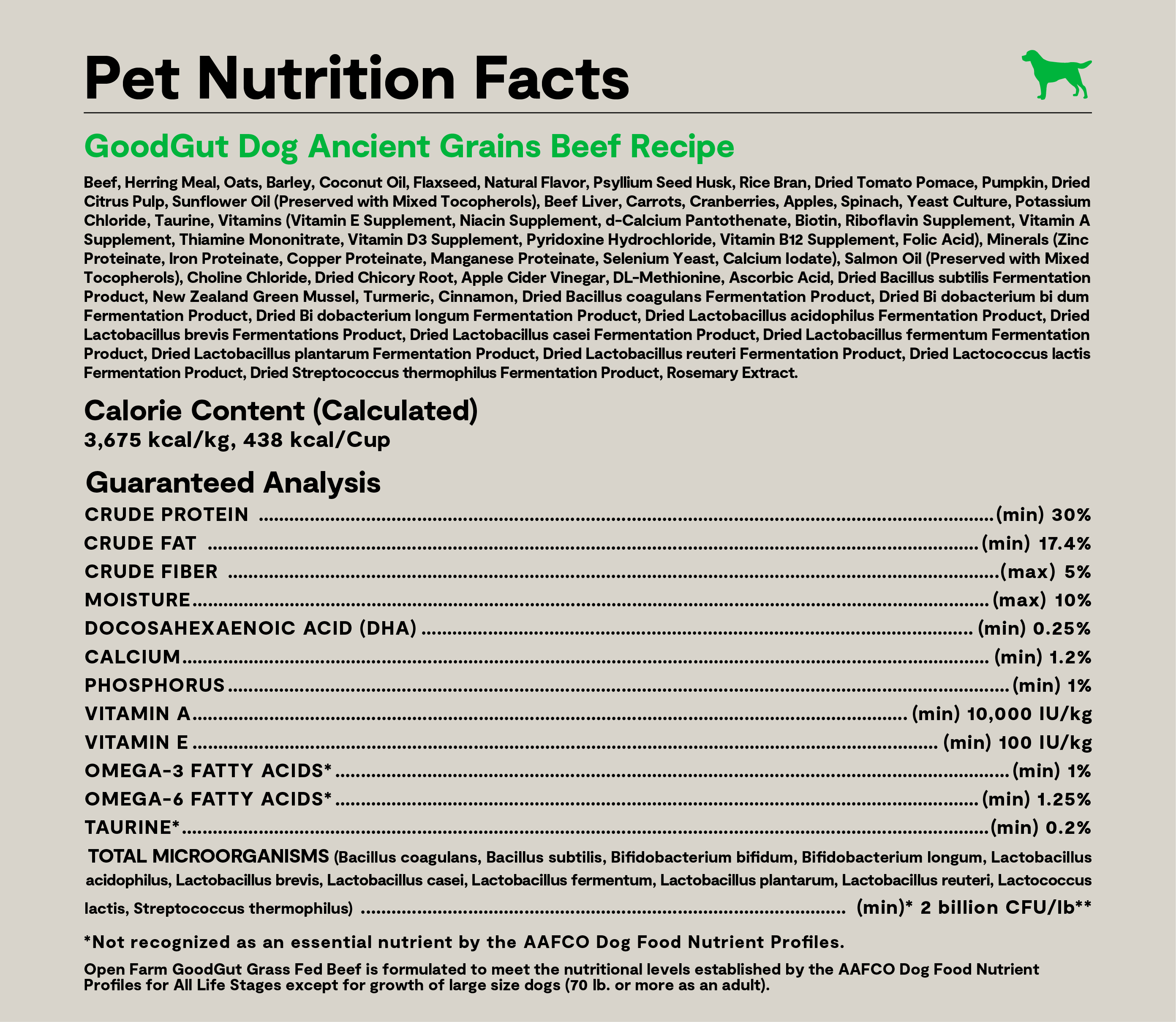 GoodGut Grass-Fed Beef Dog Kibble