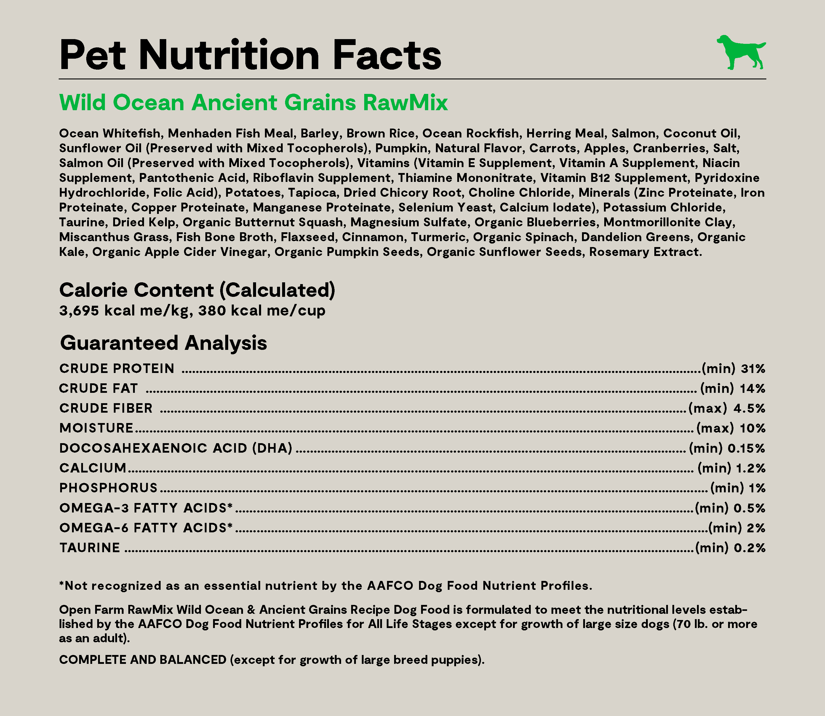 RawMix Wild Ocean Ancient Grains Dog Kibble