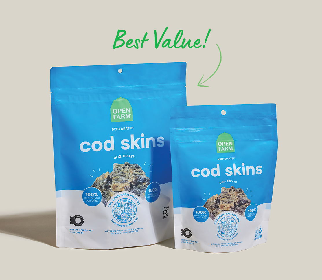 Dehydrated Cod Skins Treats