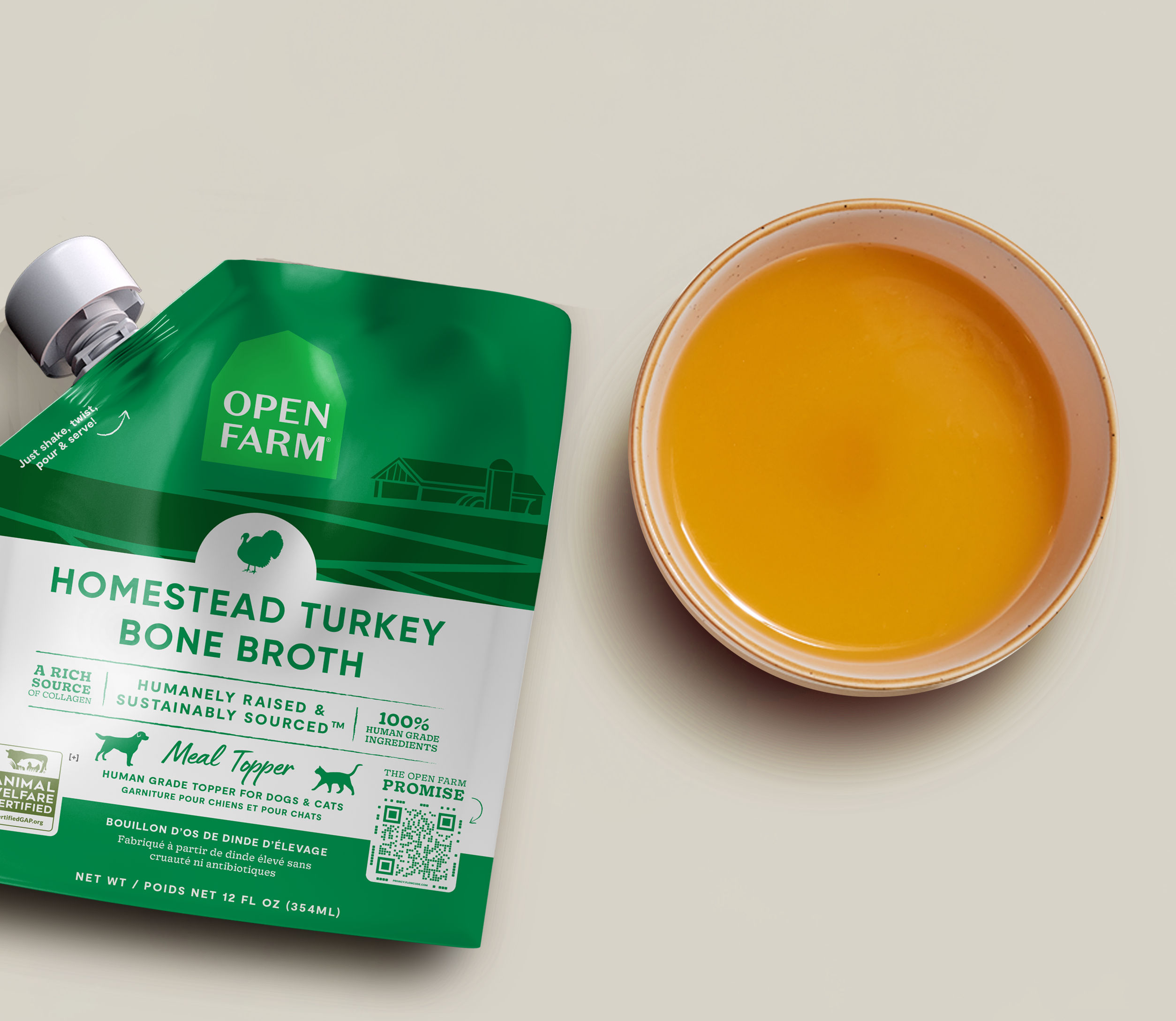 Homestead Turkey Bone Broth For Dogs