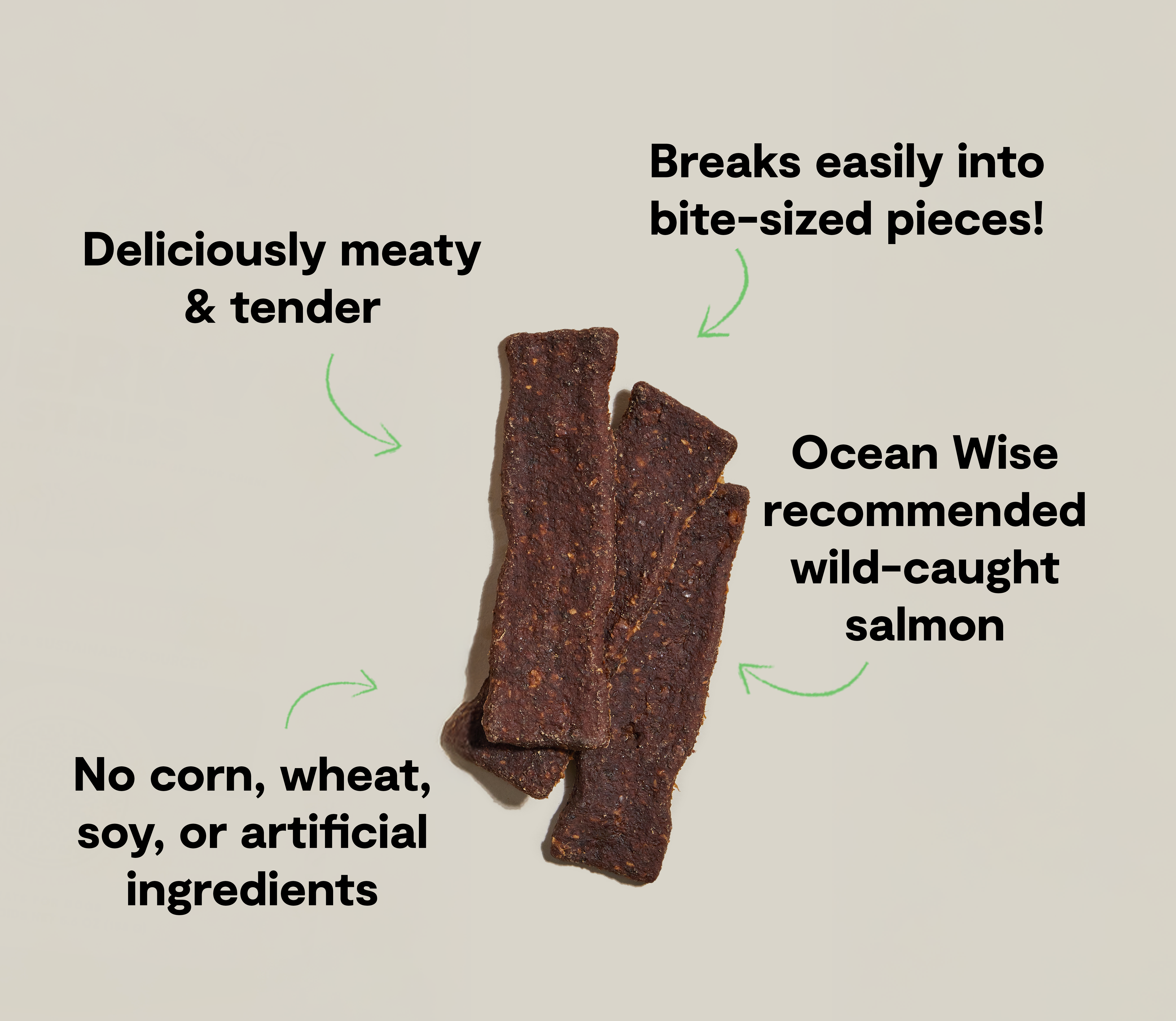 Grain-Free Wild-Caught Salmon Jerky Strips