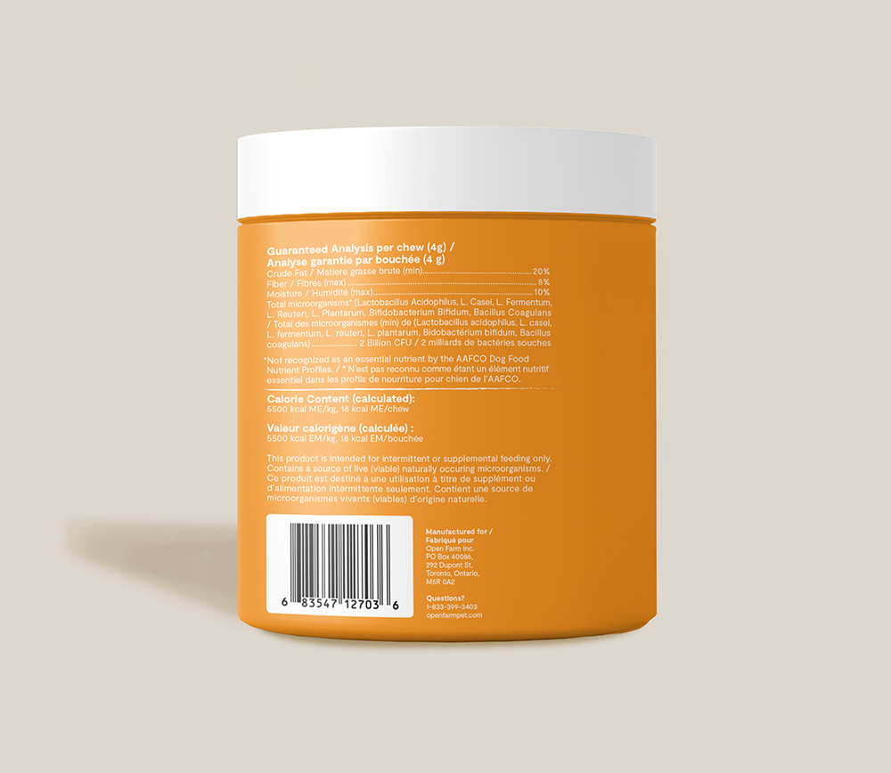 Probiotic Food Supplement Chews for Dogs