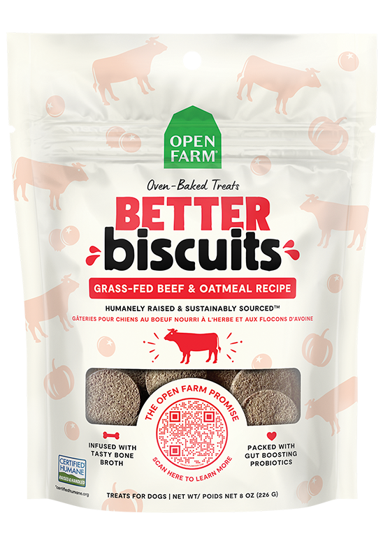 Better Biscuits Grass-Fed Beef & Oatmeal Treats by Open Farm