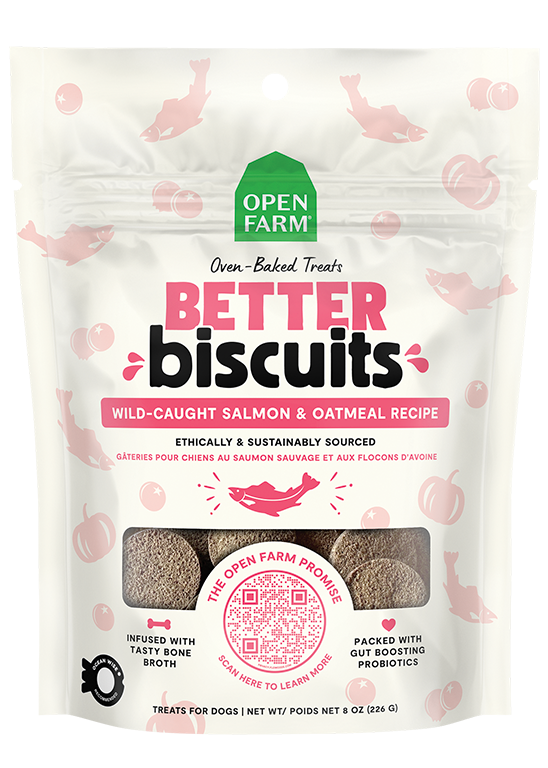 Better Biscuits Wild-Caught Salmon & Oatmeal Treats by Open Farm