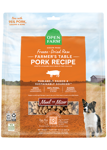 Farmer s Table Pork Freeze Dried Raw Dog Food
