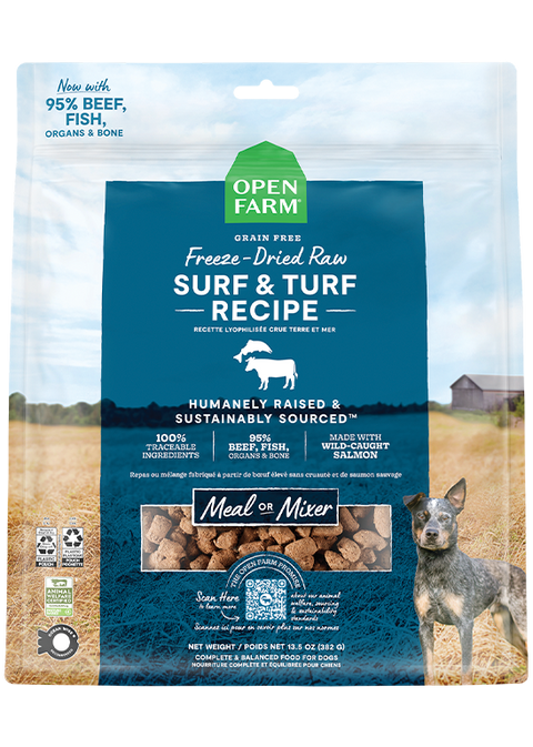 Freeze Dried Salmon Beef Raw Dog Food Open Farm