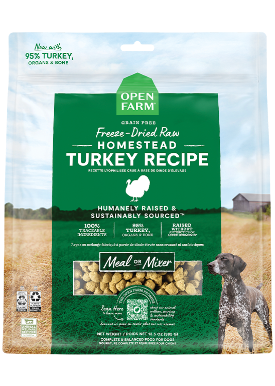 Homestead Turkey Freeze Dried Raw Morsels for Dogs by Open Farm