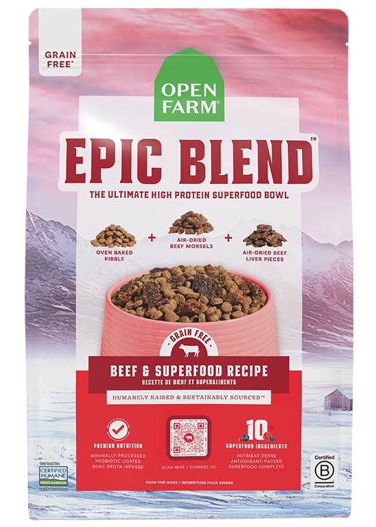 Epic Blend Beef & Superfood Grain-Free Dog Kibble by Open Farm