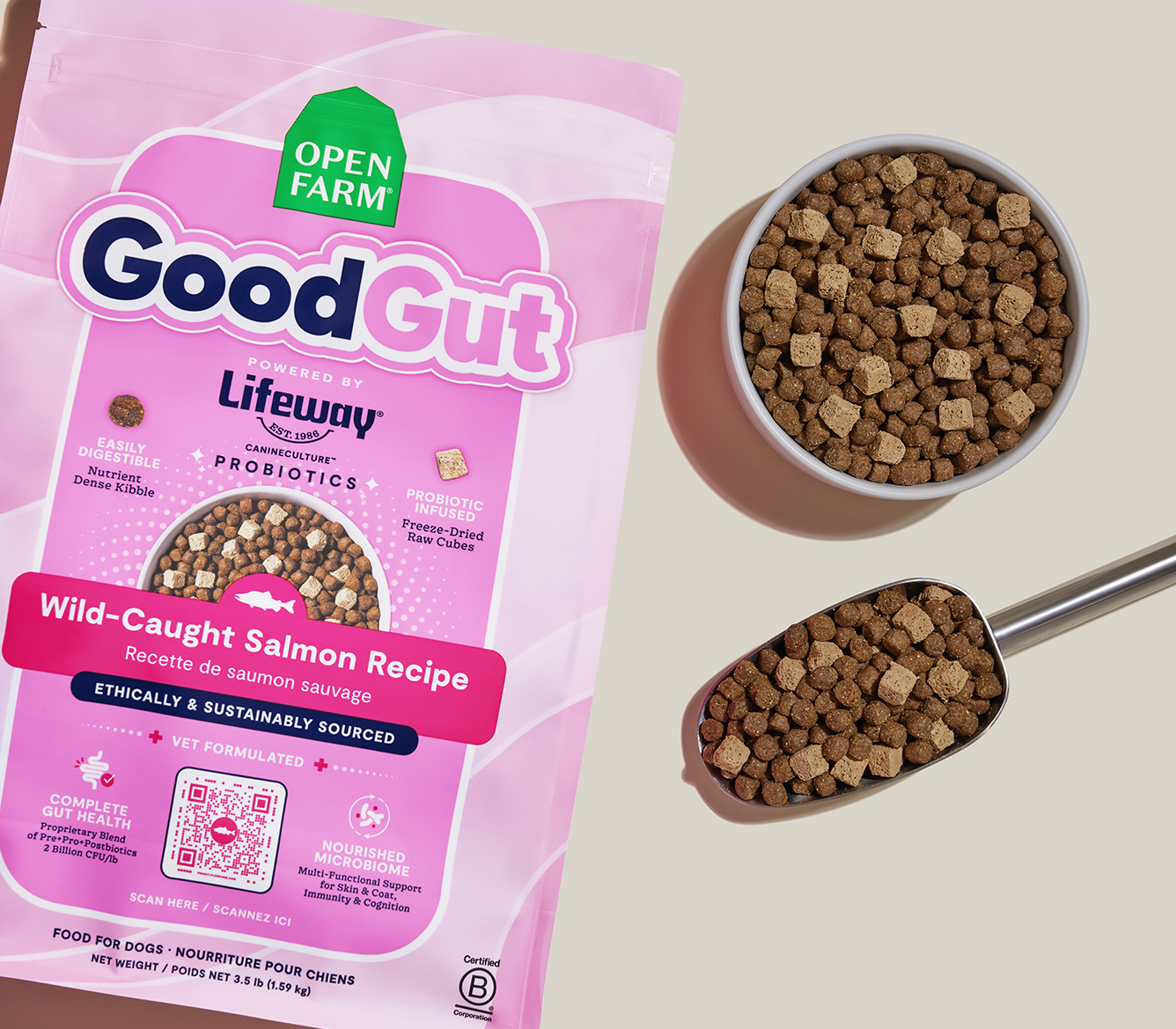 GoodGut Wild-Caught Salmon Dog Kibble – Open Farm GoodGut Wild-Caught Salmon Dog Kibble – Open Farm
