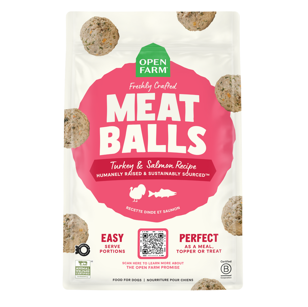 Turkey & Salmon Freshly Crafted Meatballs for Dogs by Open Farm