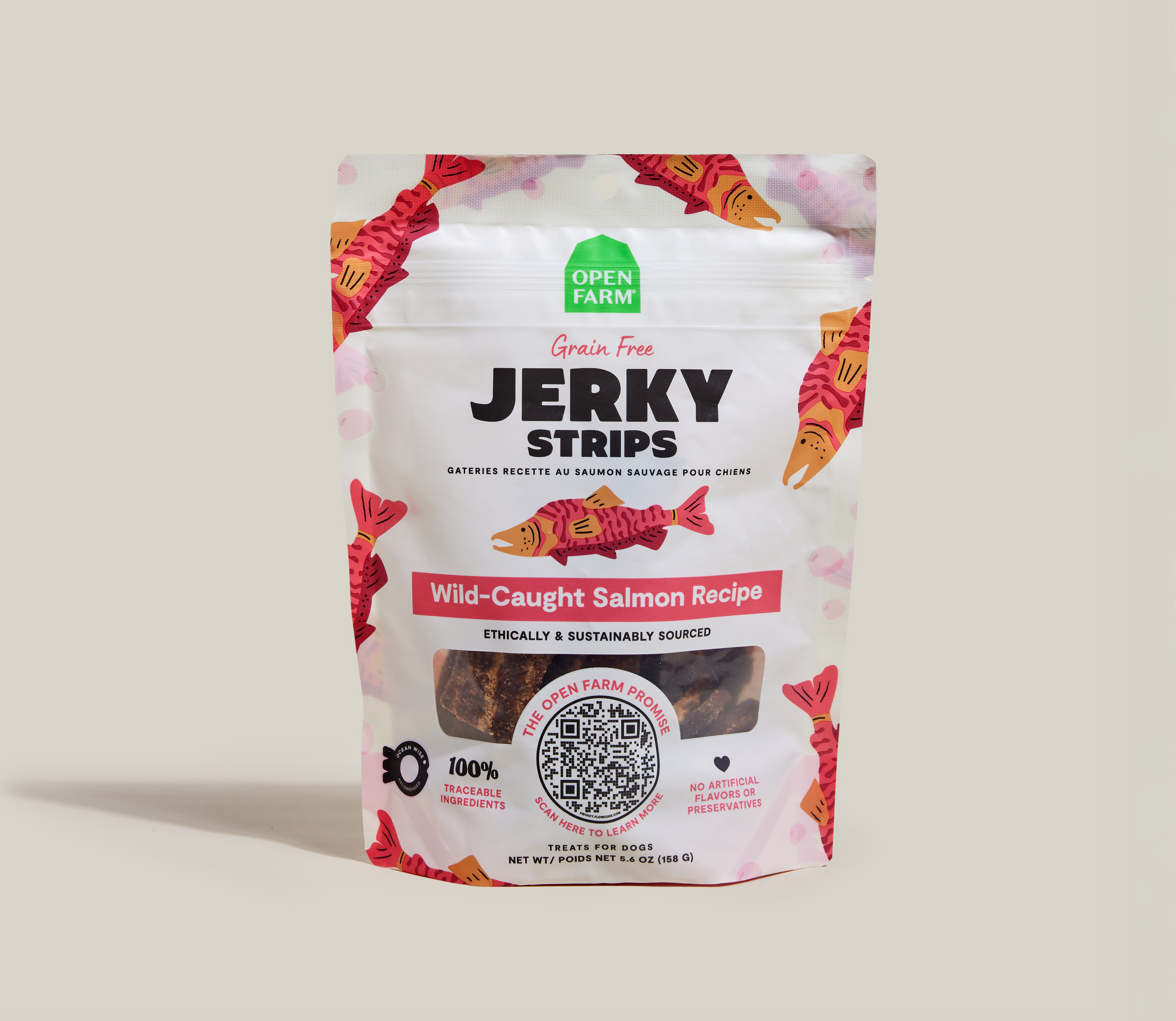 Grain-Free Wild-Caught Salmon Jerky Strips