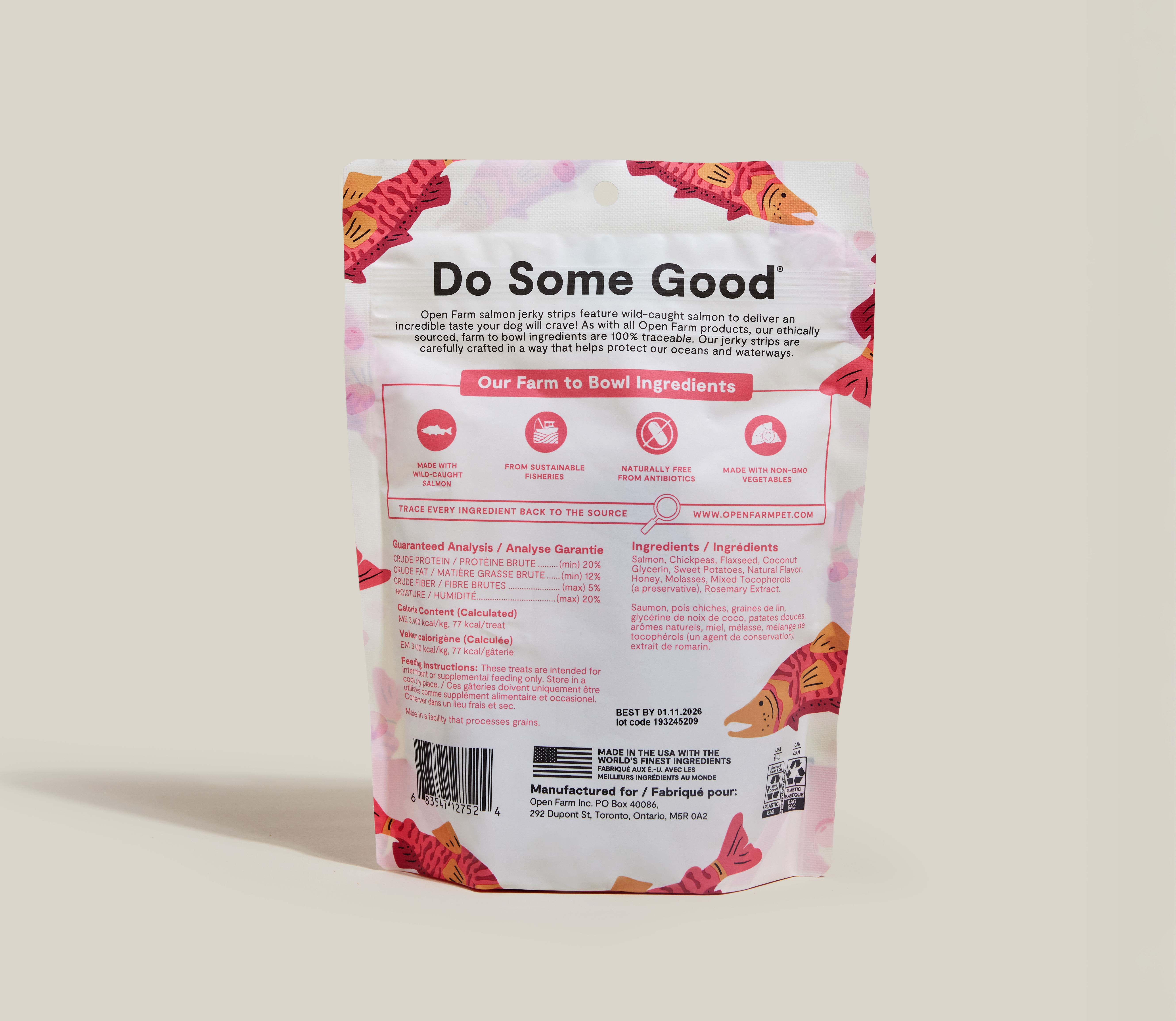 Grain-Free Wild-Caught Salmon Jerky Strips