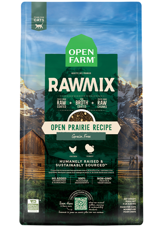 RawMix Open Prairie Grain-Free Cat Kibble by Open Farm