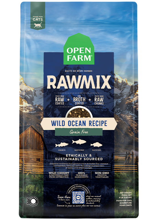 RawMix Wild Ocean Grain-Free Cat Kibble by Open Farm