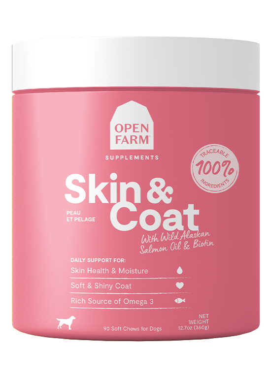 Skin & Coat Food Supplement Chews for Dogs by Open Farm
