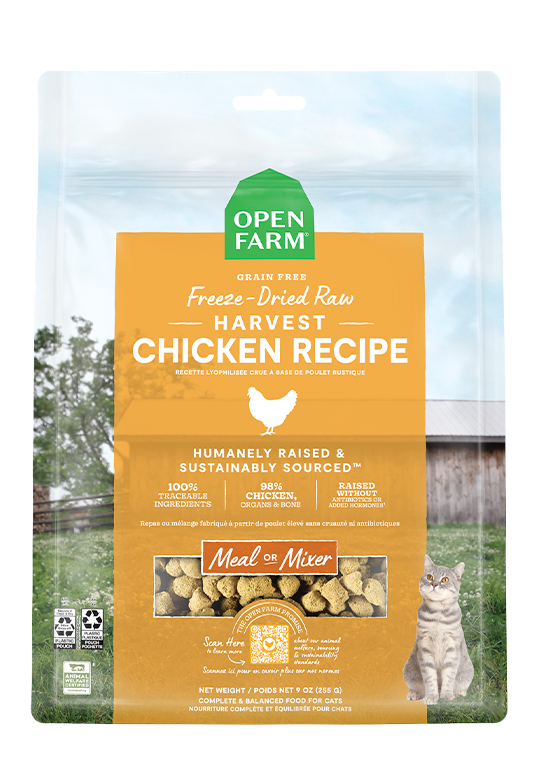 Harvest Chicken Freeze Dried Raw Morsels for Cats by Open Farm