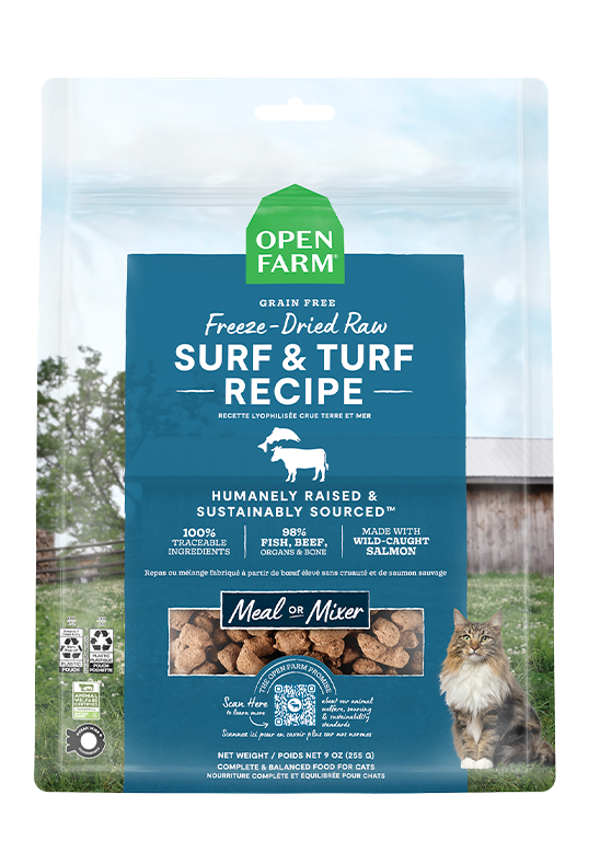 Surf & Turf Freeze Dried Raw Morsels for Cats by Open Farm